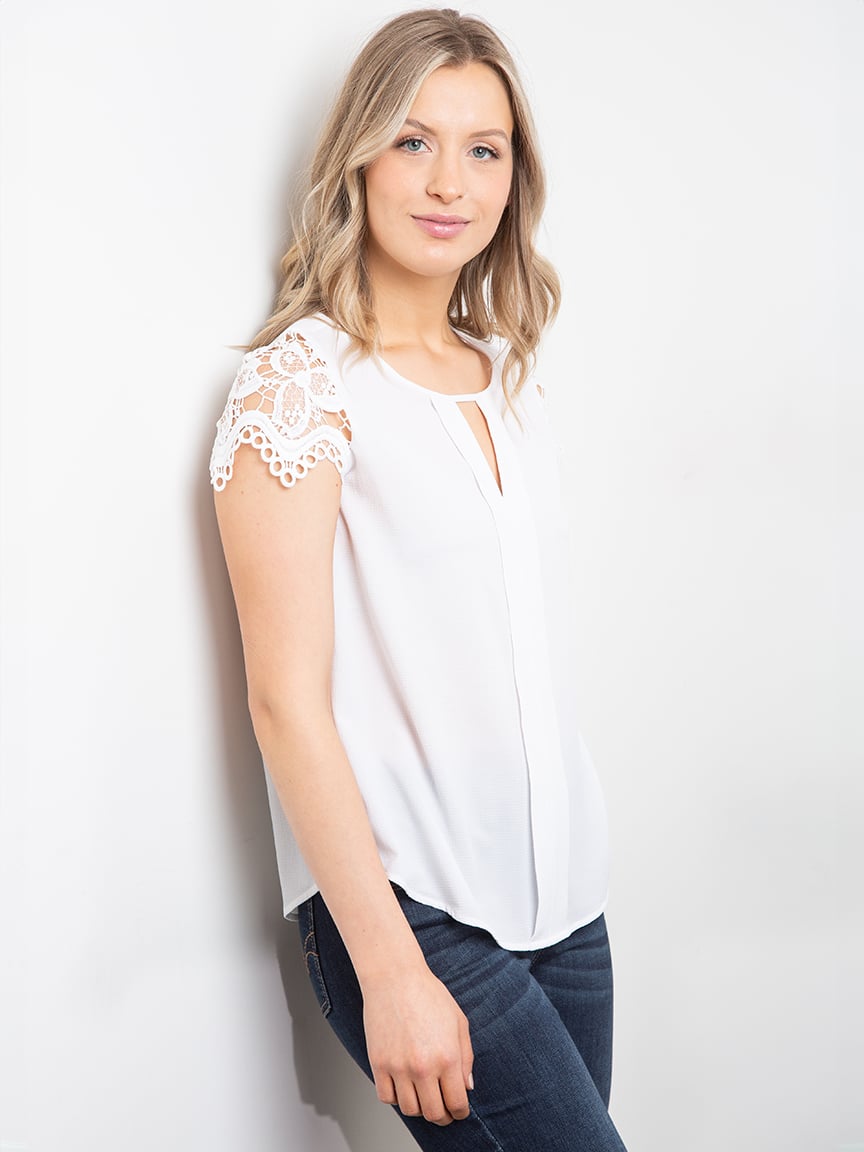 Women's Lace Sleeve Blouse