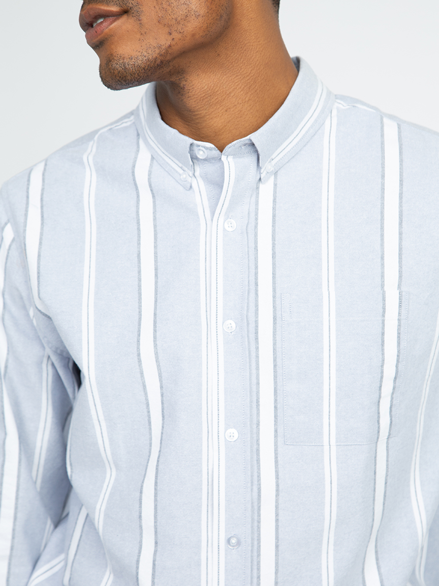 Men's Stripped Oxford Shirt