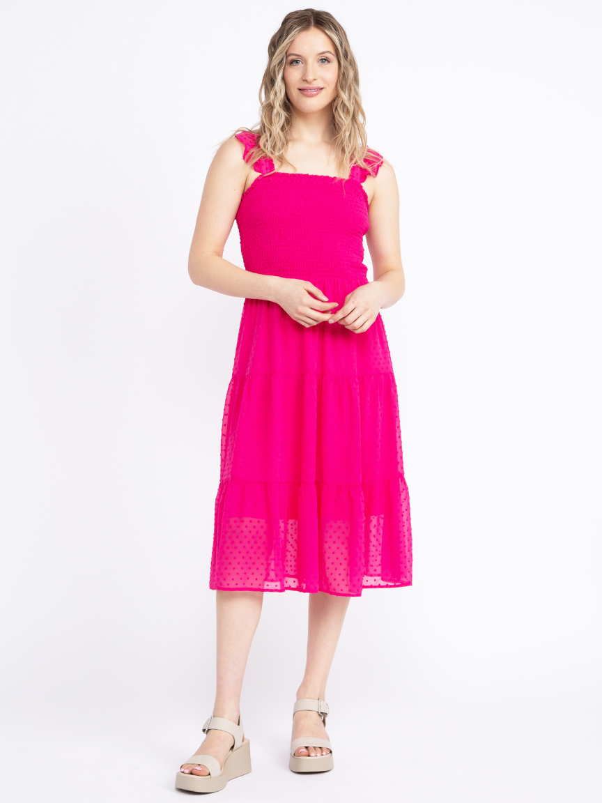 Women's Swissdot Midi Dress