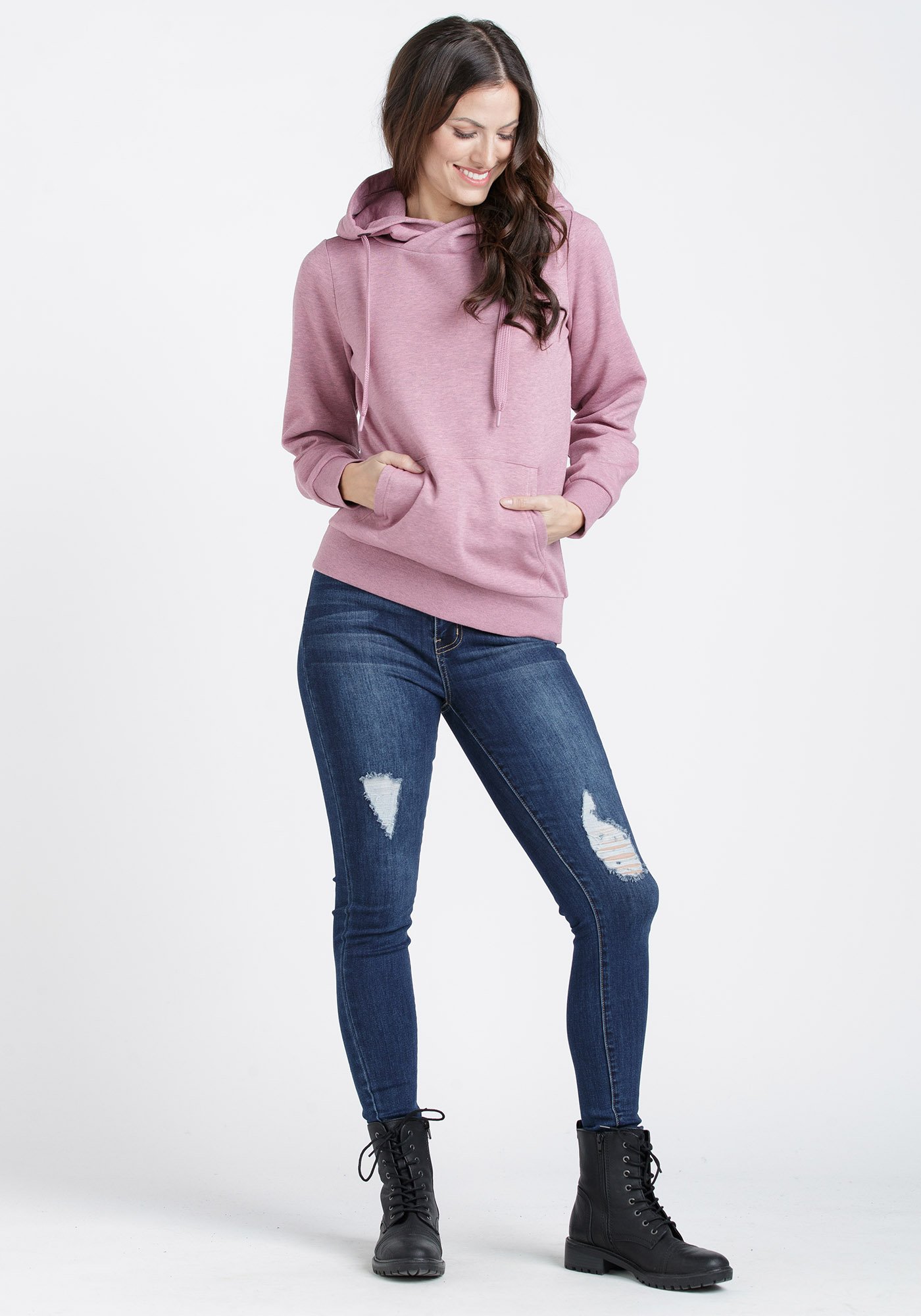 Women's Solid Popover Hoodie