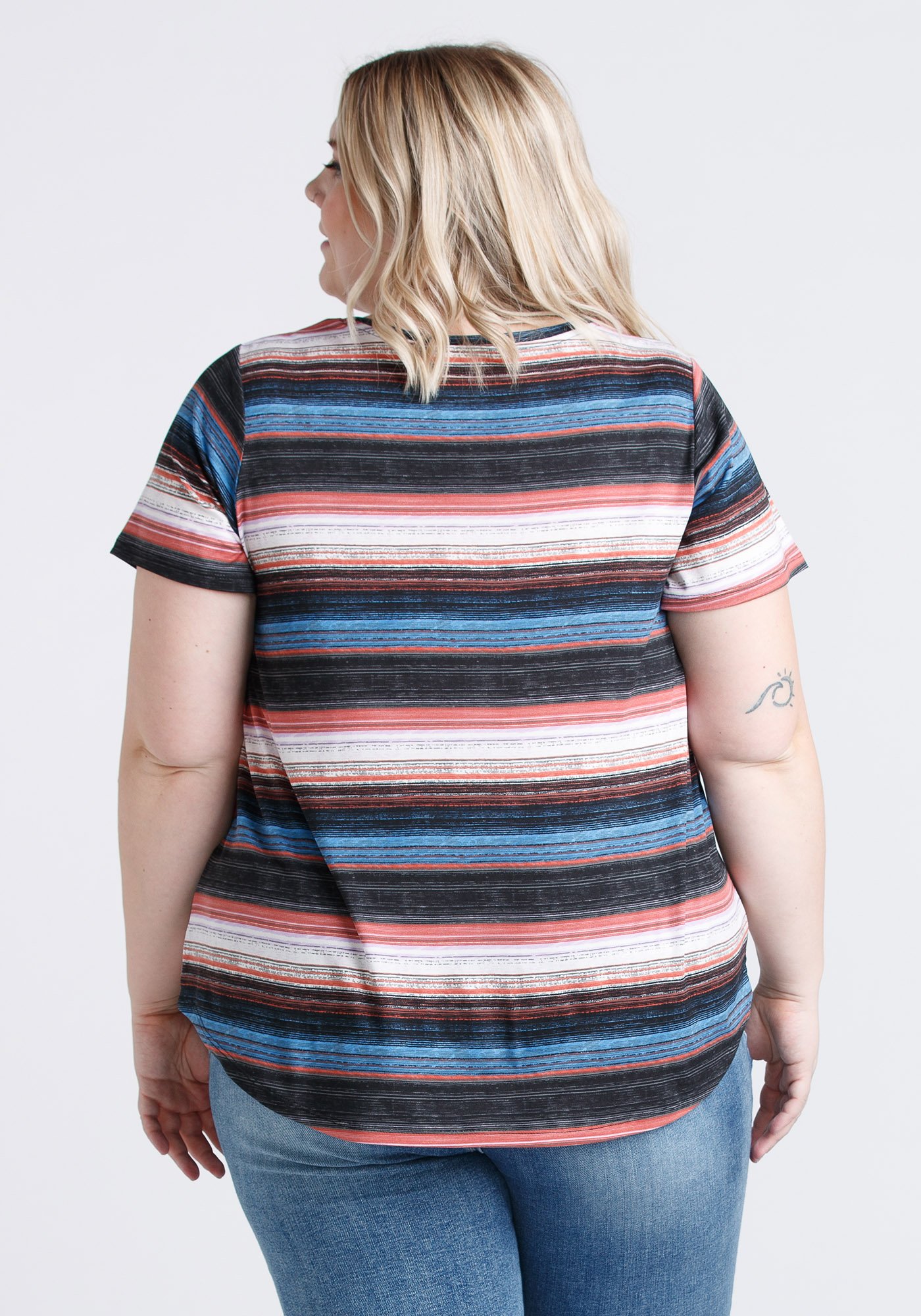 Women's Striped Scoop Neck Tee