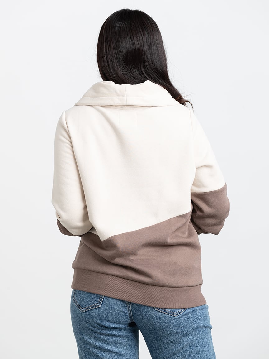 Women's Colour Block Fleece Top