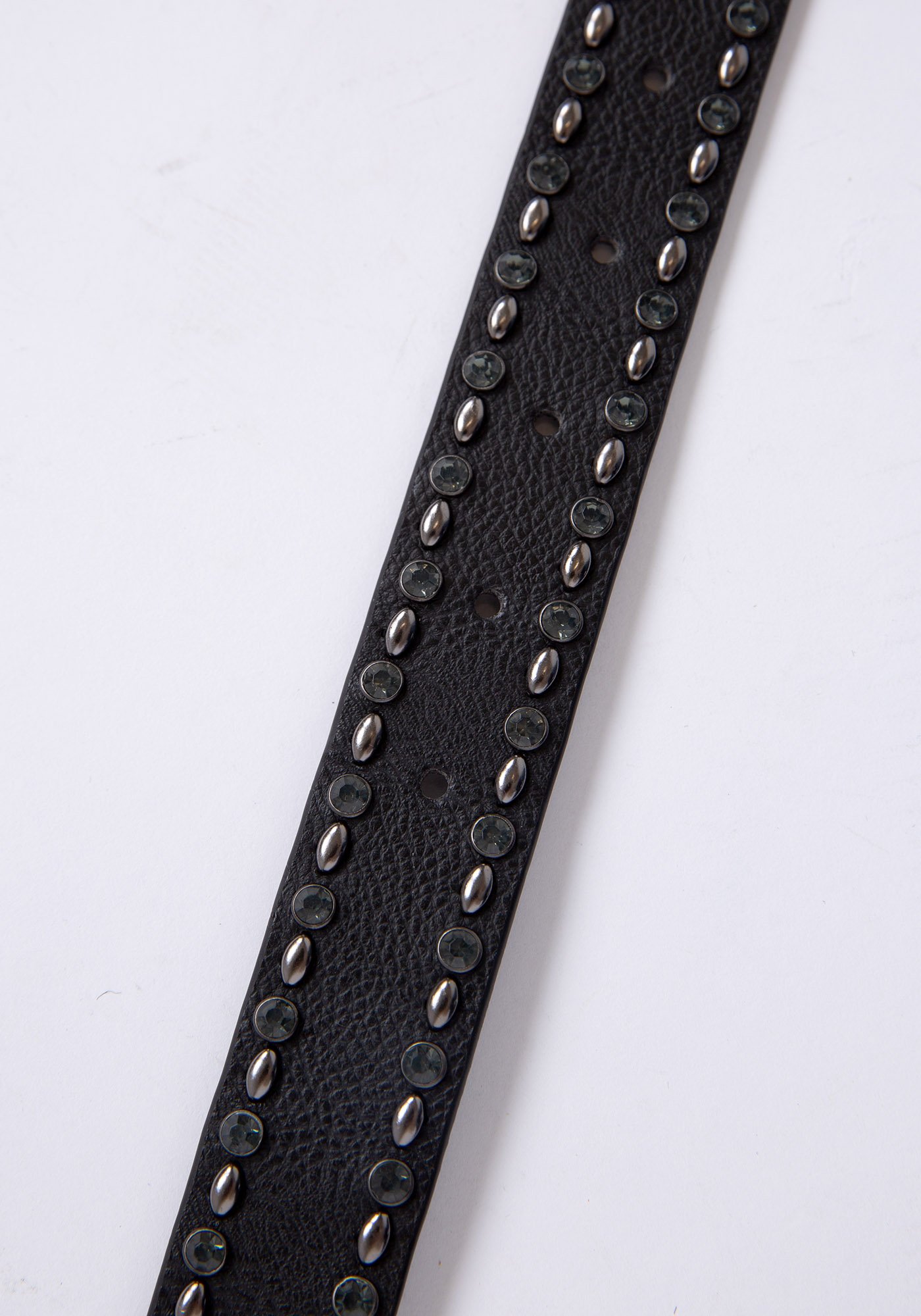 Women's Jewel Studded Black Belt