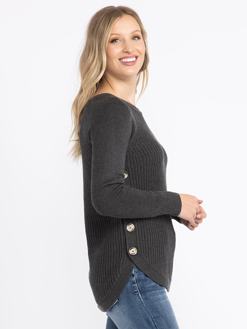 Women's Side Button Sweater