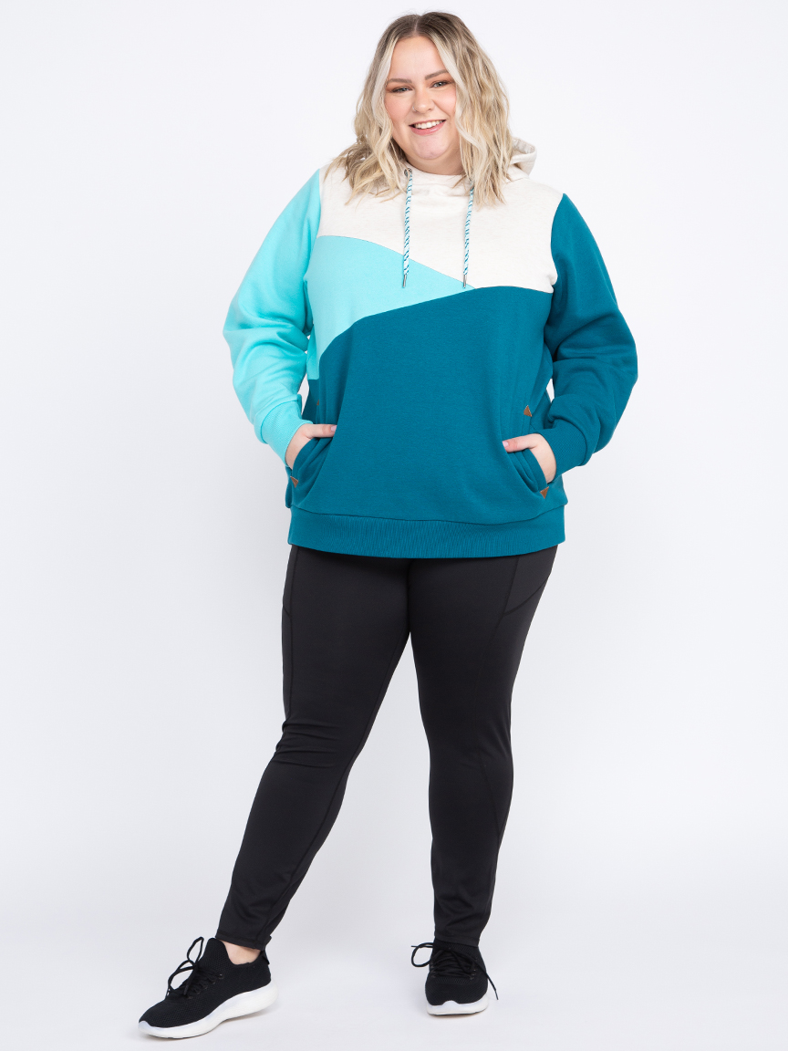 Women's Two Tone Colour Block Hoodie