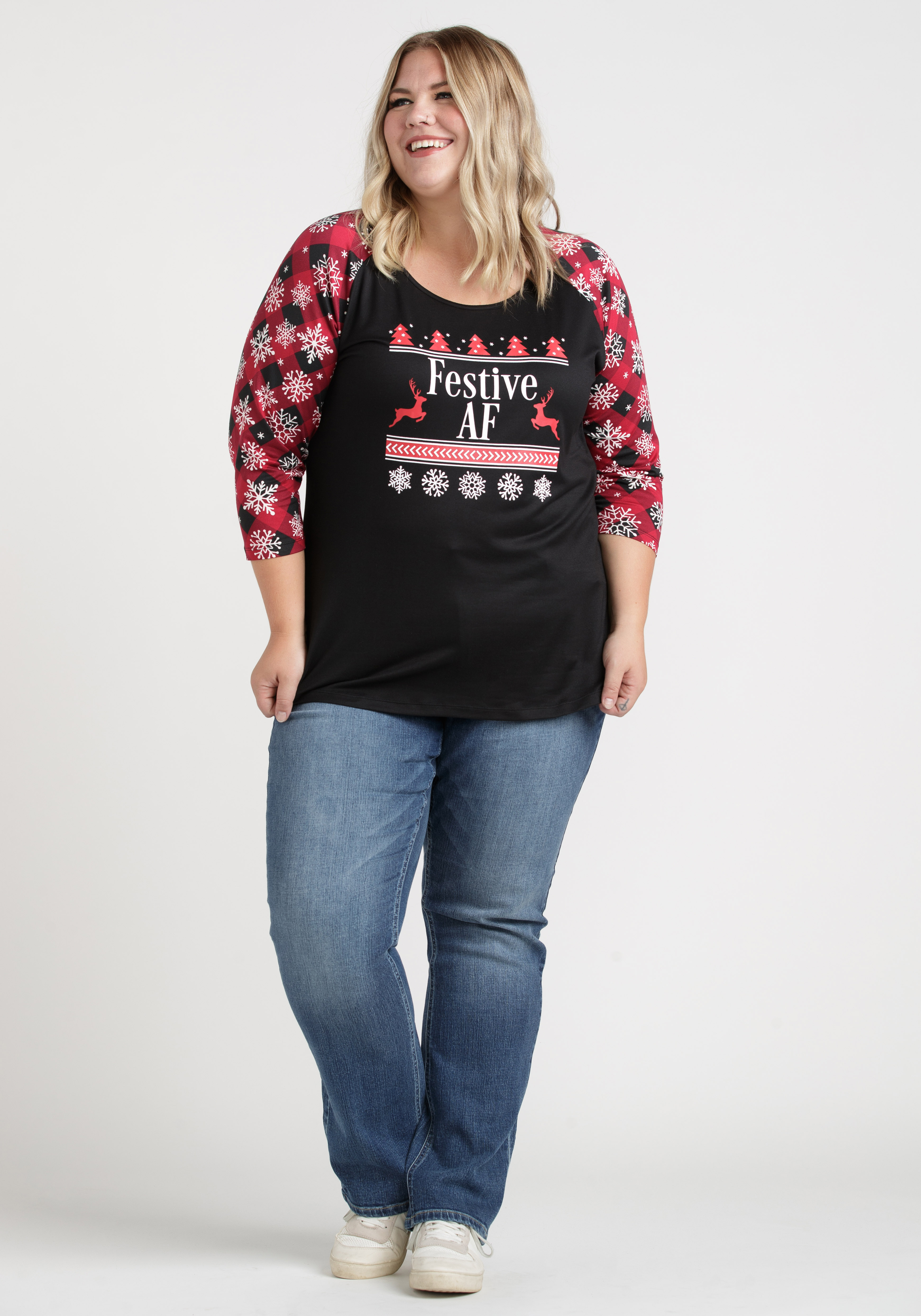 Women's Festive Baseball Tee