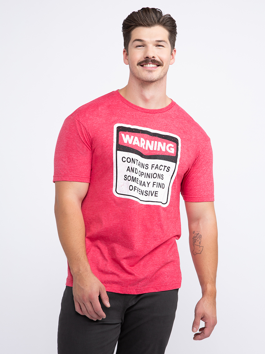 Men's Warning- Contains Facts Tee