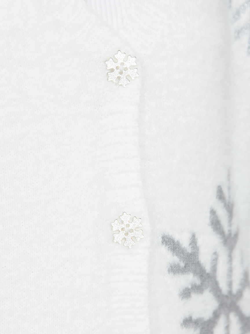 Women's Snowflake Button Front Cardigan