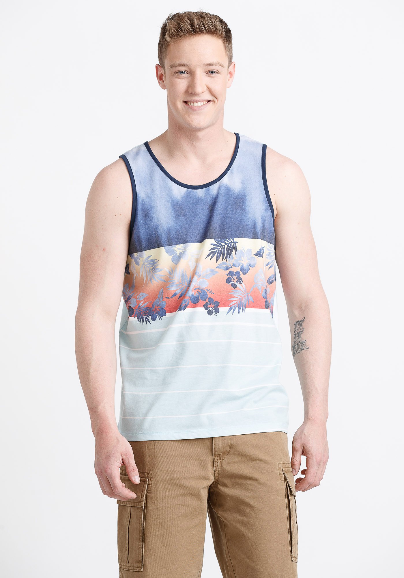 Men's Colour Block Tank