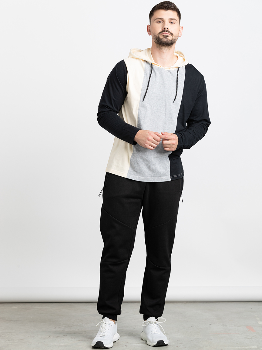 Men's Hooded Colour Block Shirt