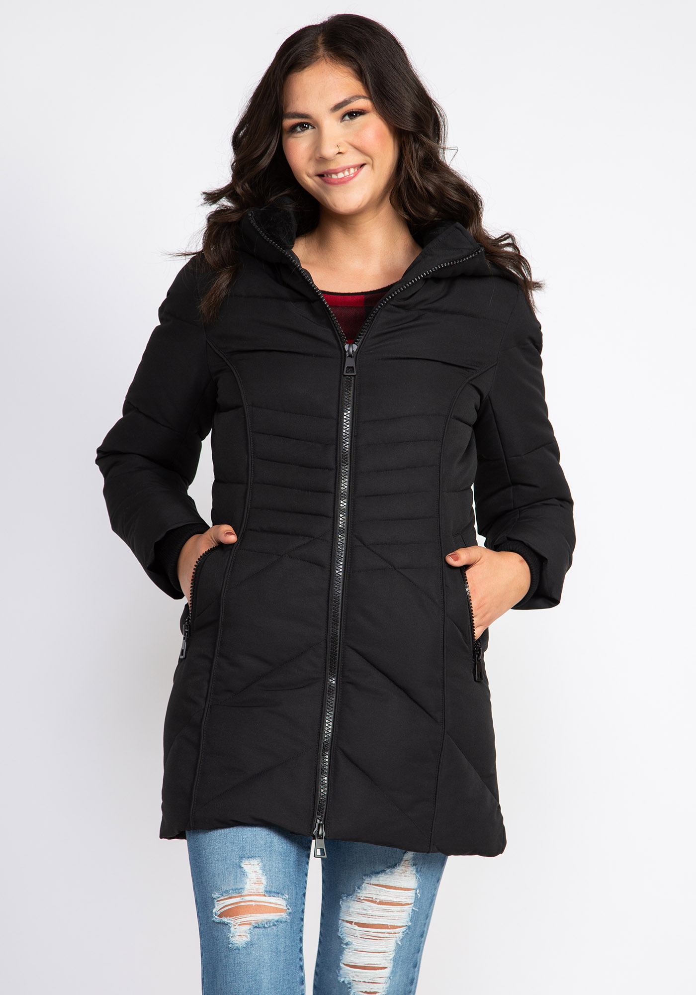 Women's Quilted Hooded Parka