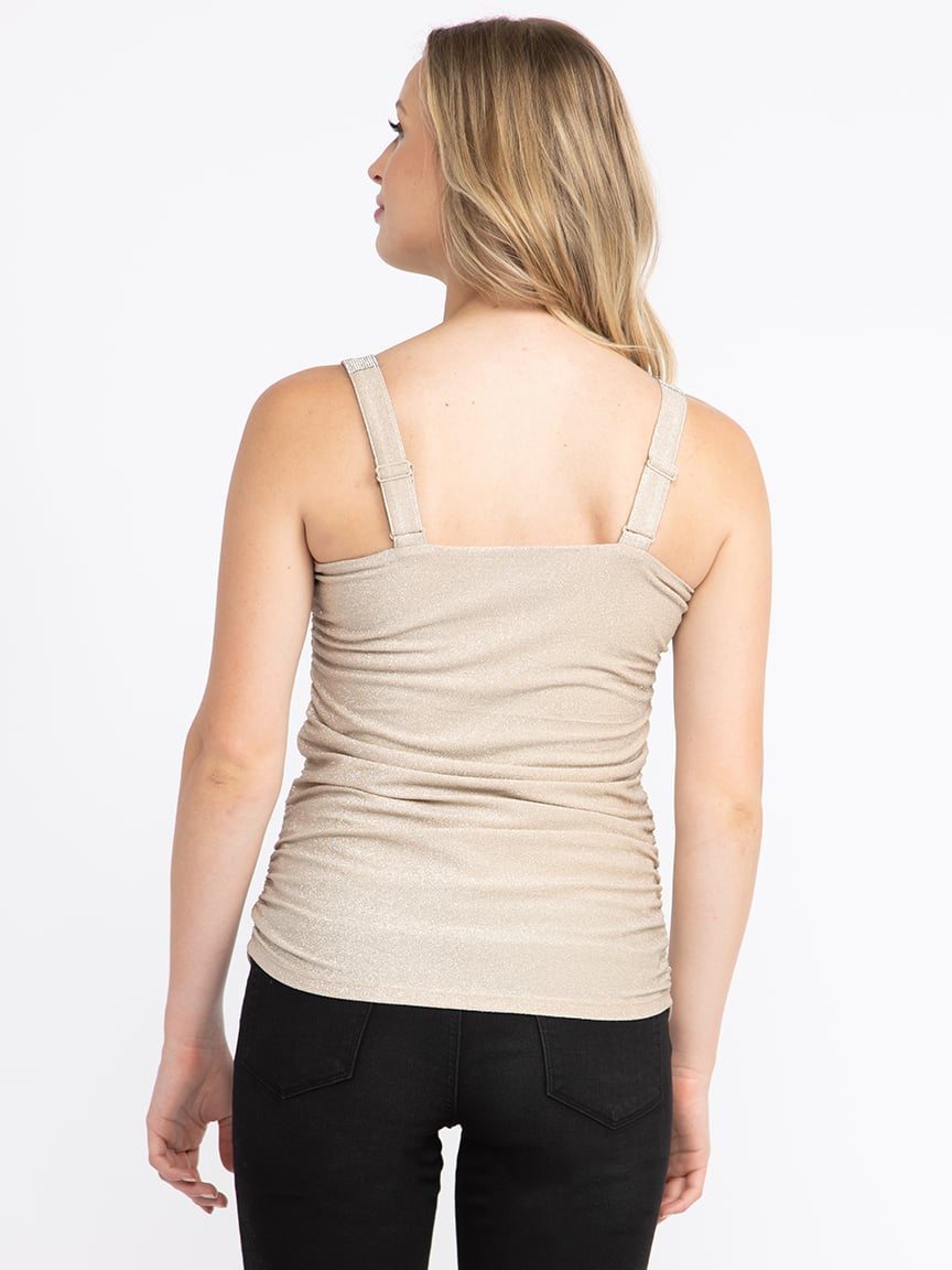 Women's Shimmer Ruched Tank