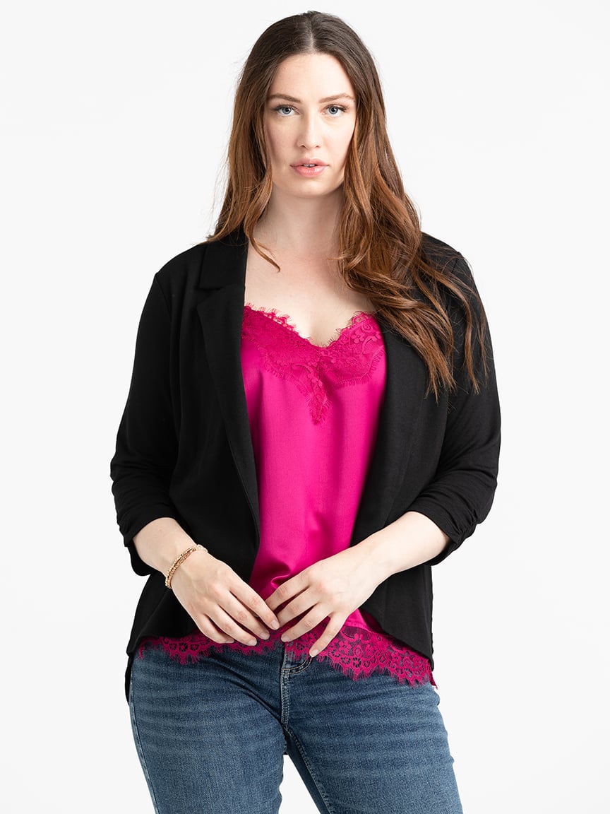 Women's Chiffon Back Blazer