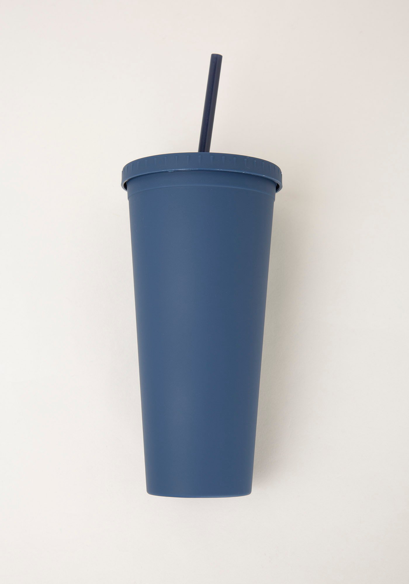 Dark Blue Rubber Coated Tumbler