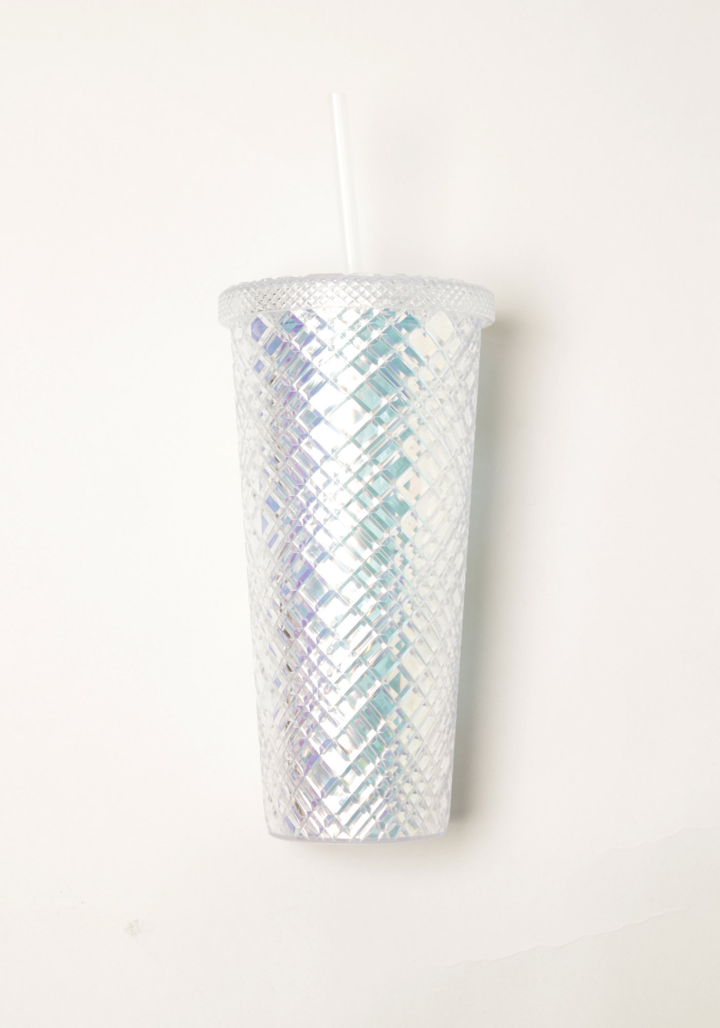 24 oz Diamond Cut Clear Tumbler