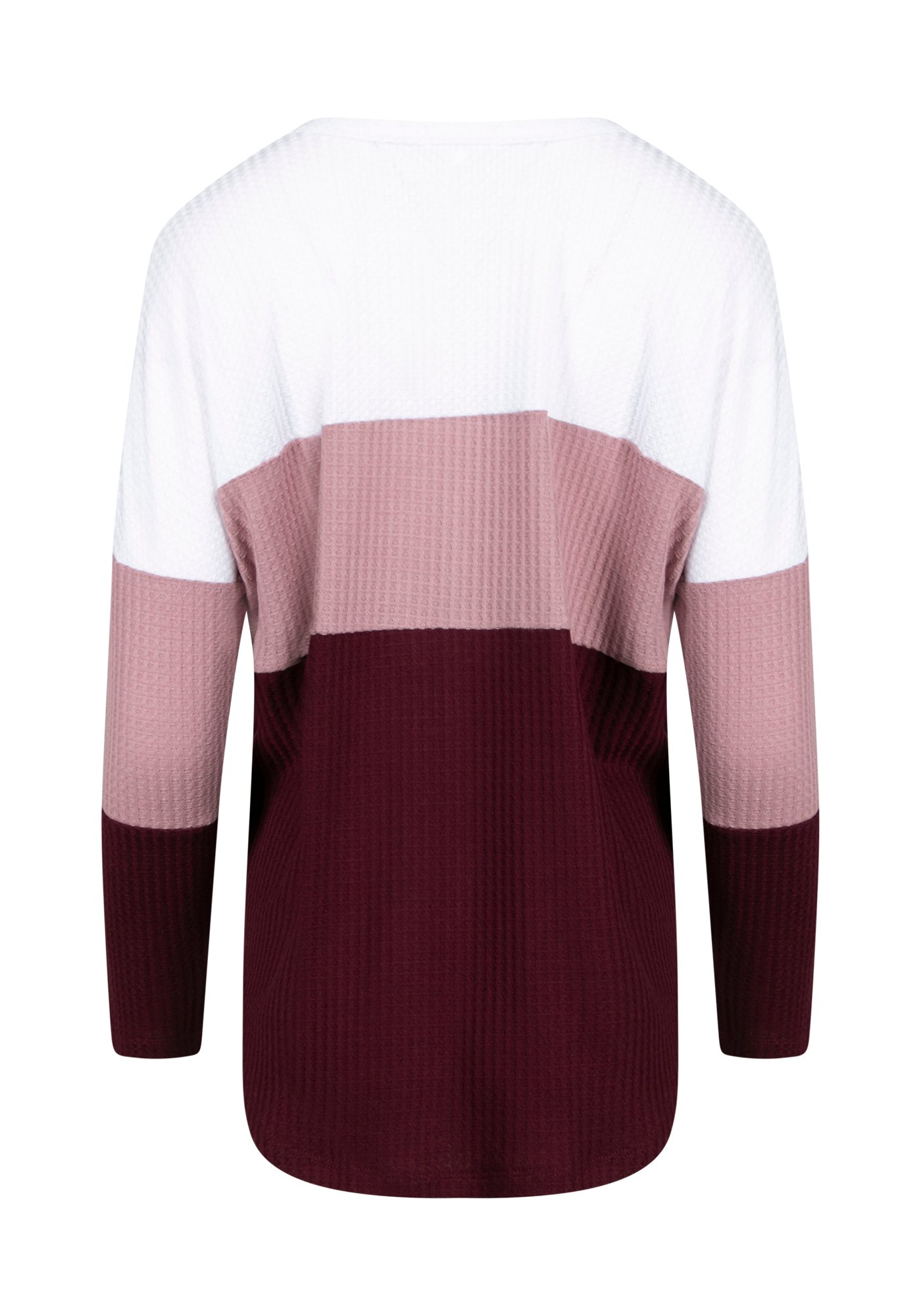 Women's Colour Block Waffle Top