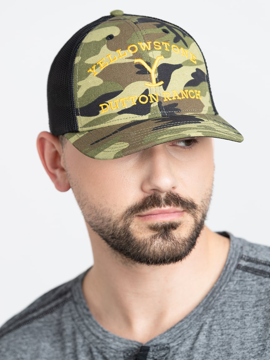 Men's Camo Yellowstone Trucker Hat