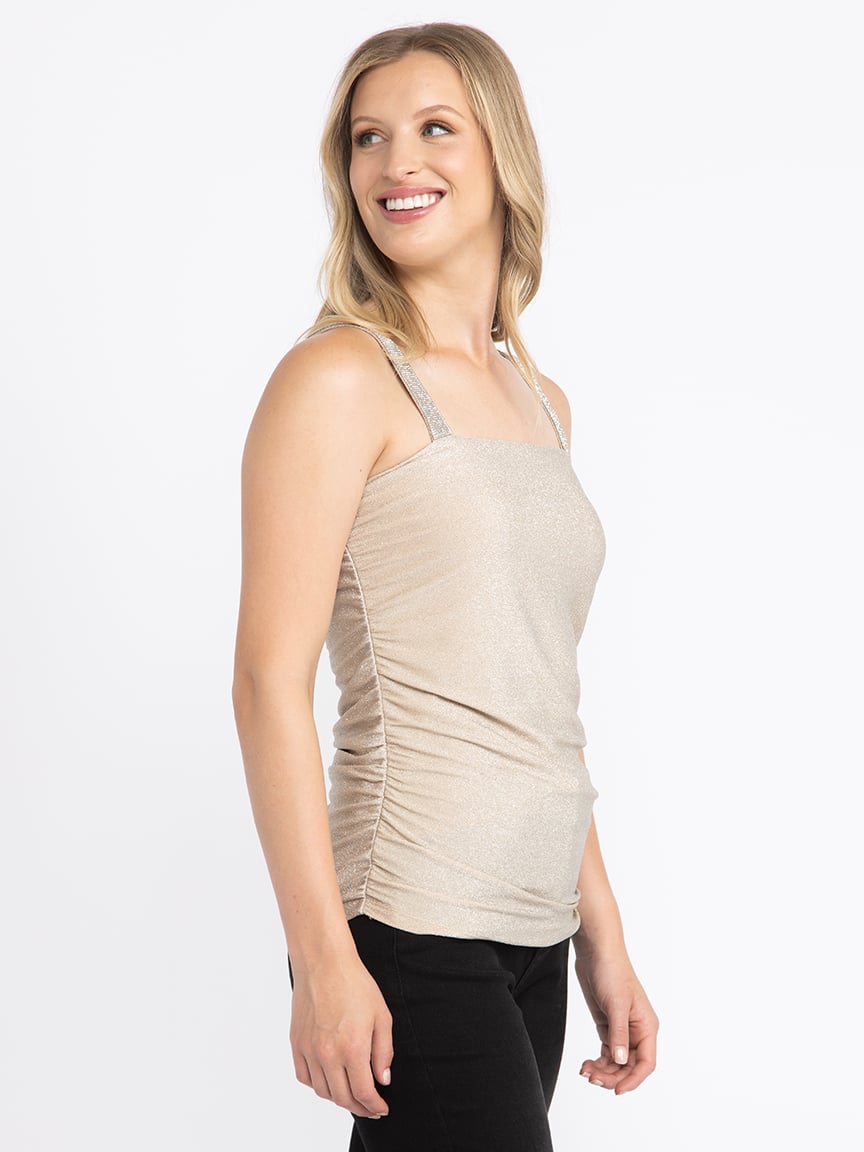 Women's Shimmer Ruched Tank