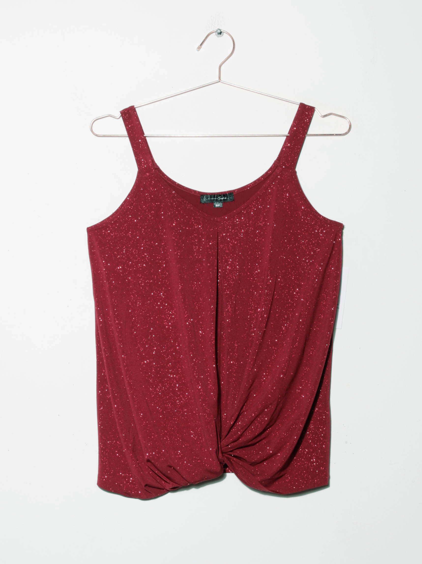 Women's Shimmer Twist Hem Tank