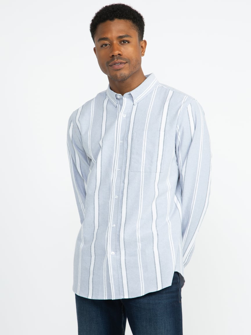 Men's Stripped Oxford Shirt