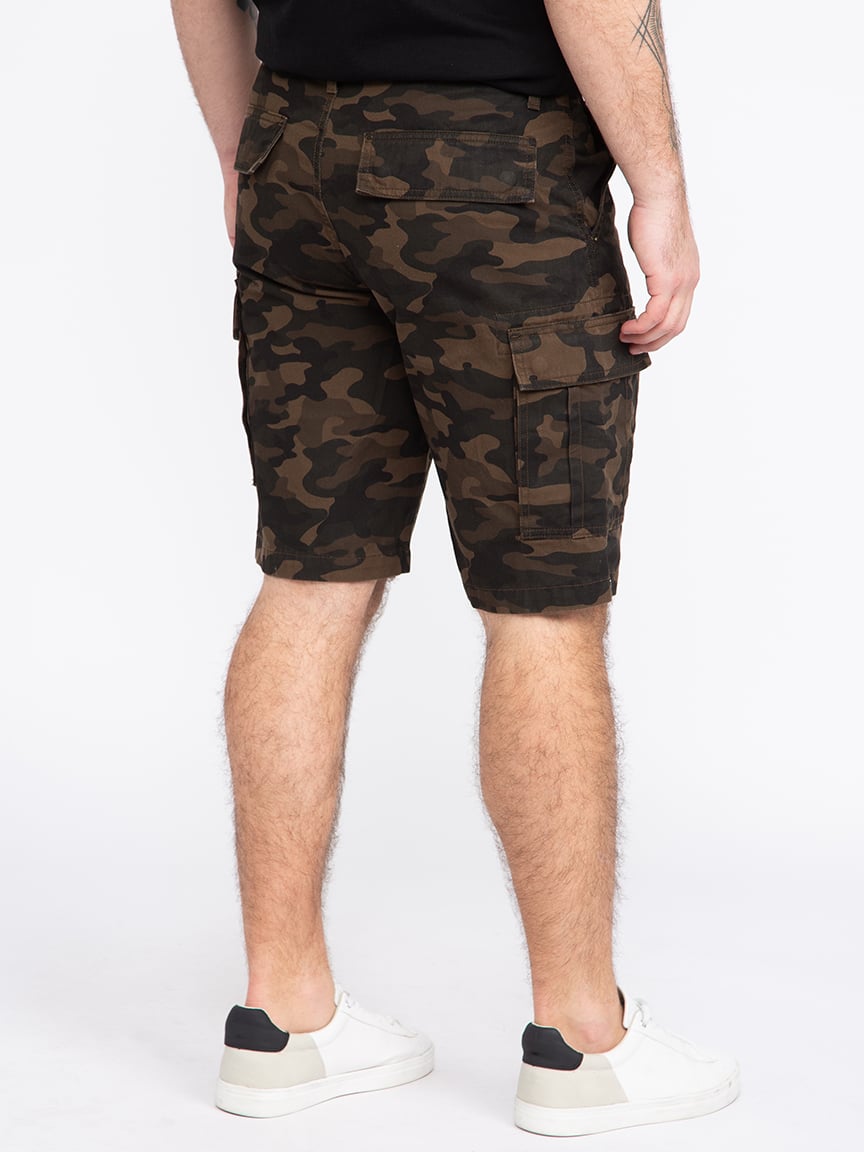 Men's Washed Camo Cargo Short