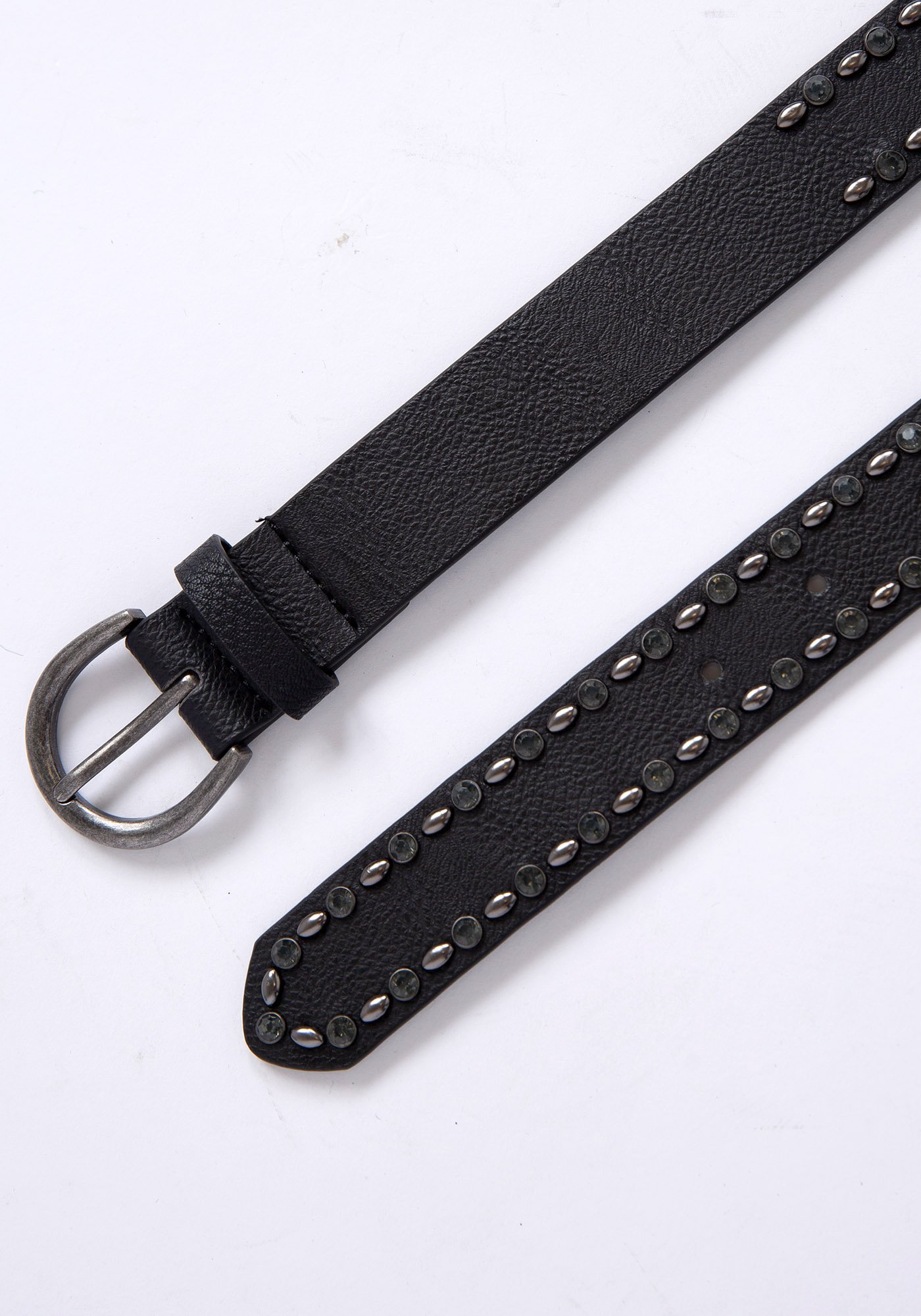 Women's Jewel Studded Black Belt