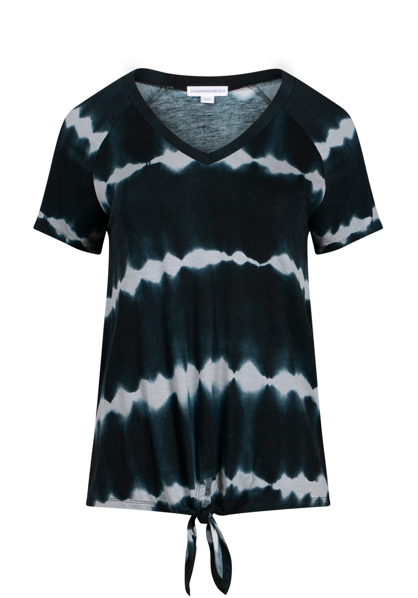 Women's Printed Tie Front Tee