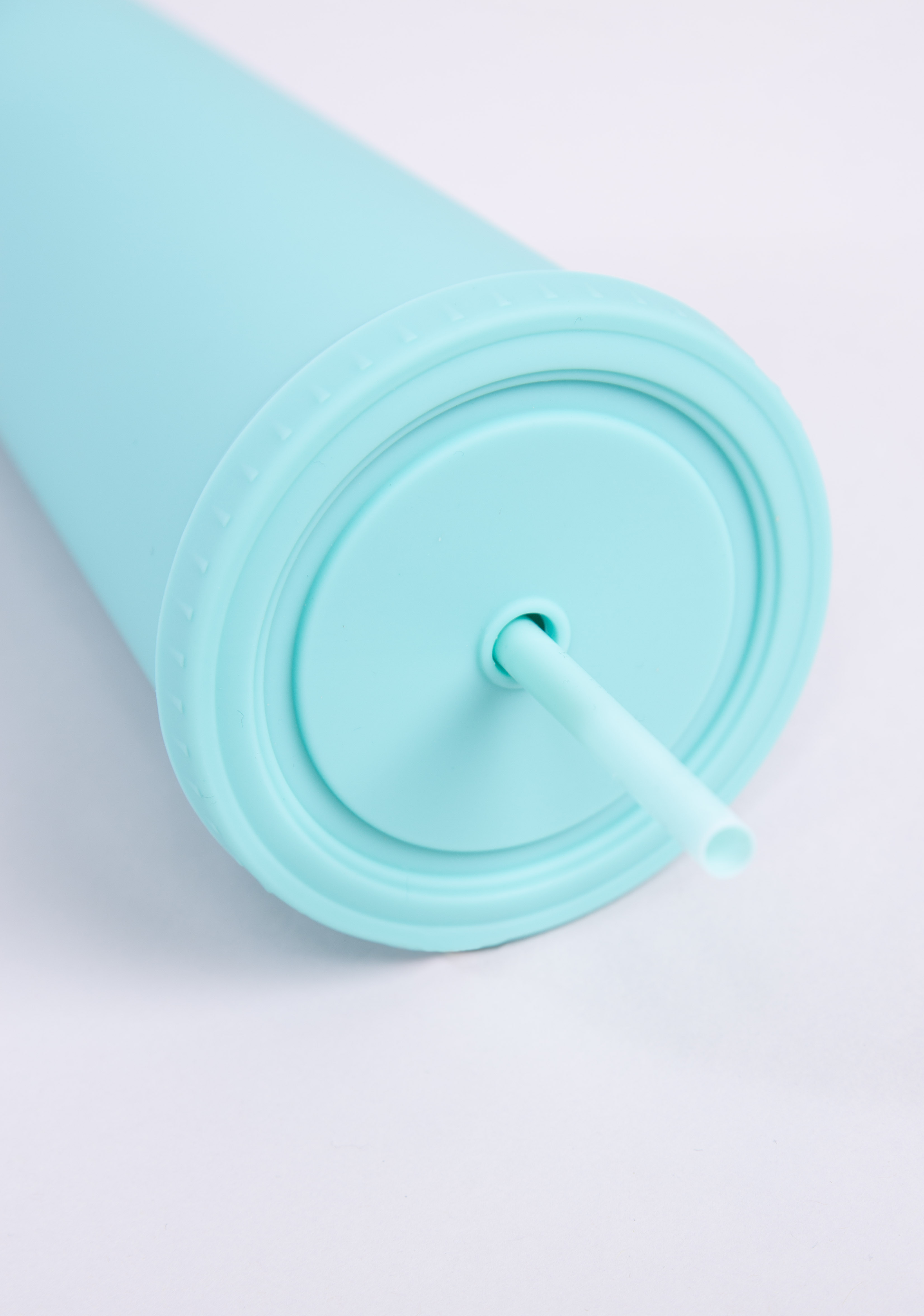 24oz Rubber Coated Light Blue Tumbler