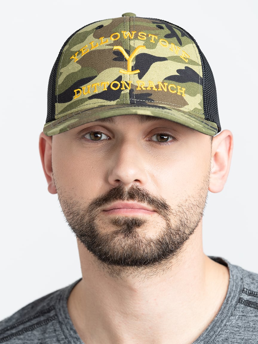 Men's Camo Yellowstone Trucker Hat