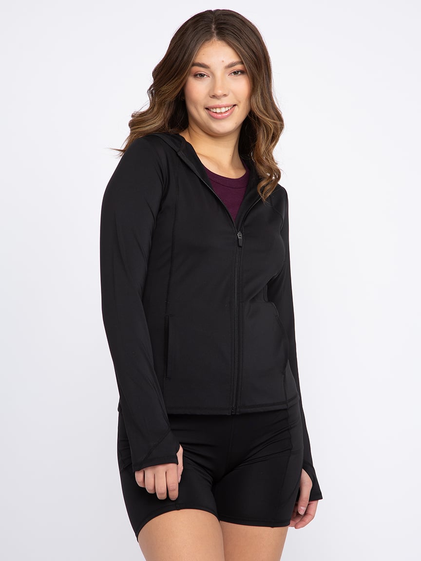 WOMEN'S ACTIVE ZIP FRONT HOODIE