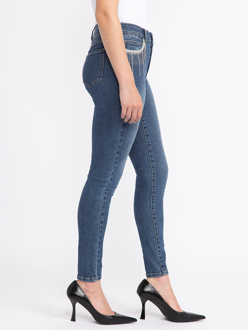 Women's  Medium Wash Ankle Skinny Jeans