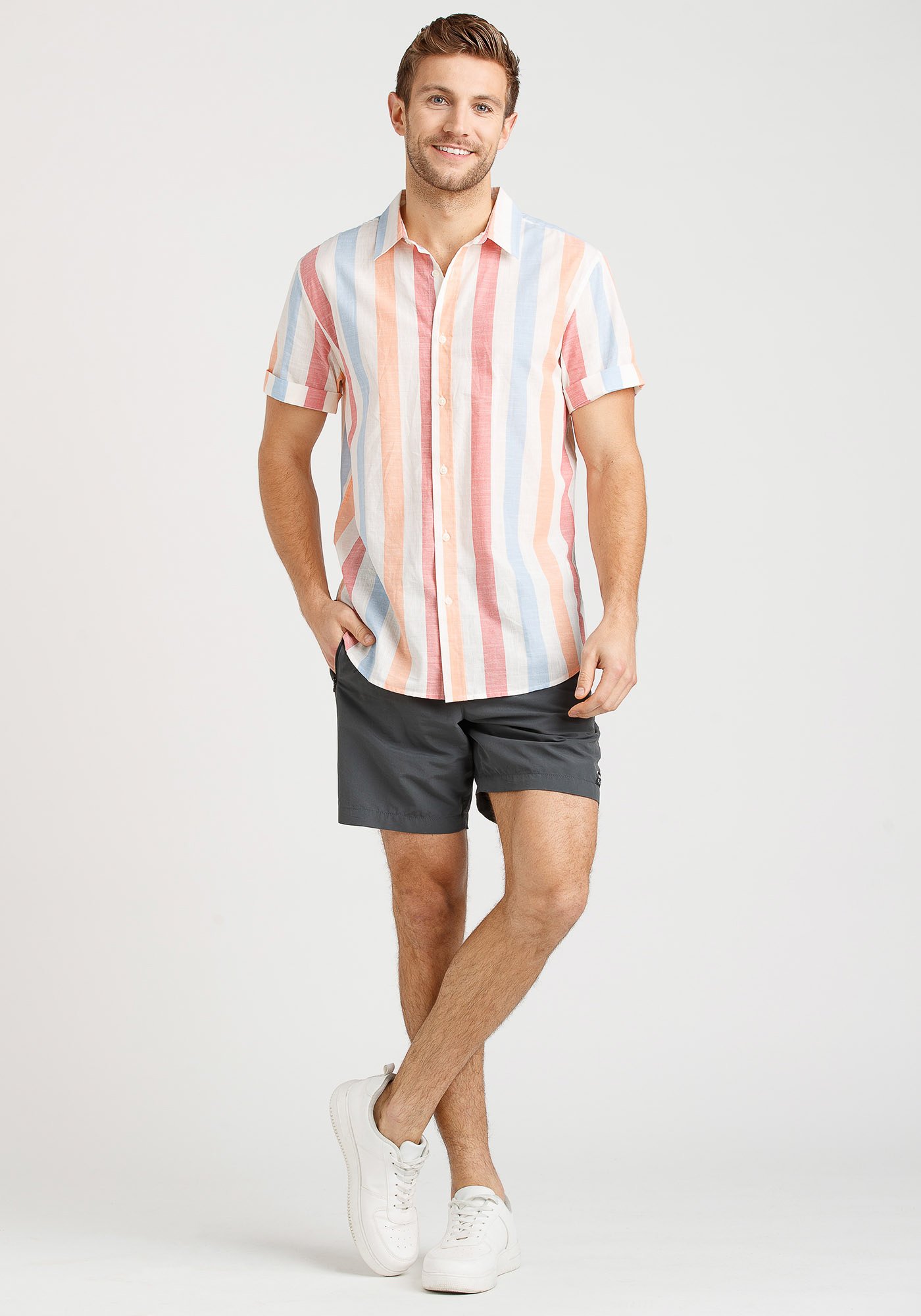 Men's Multicolour Striped Shirt