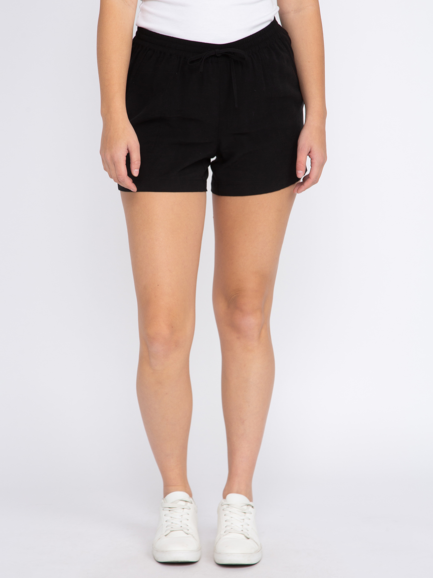 Womens black store pull on shorts