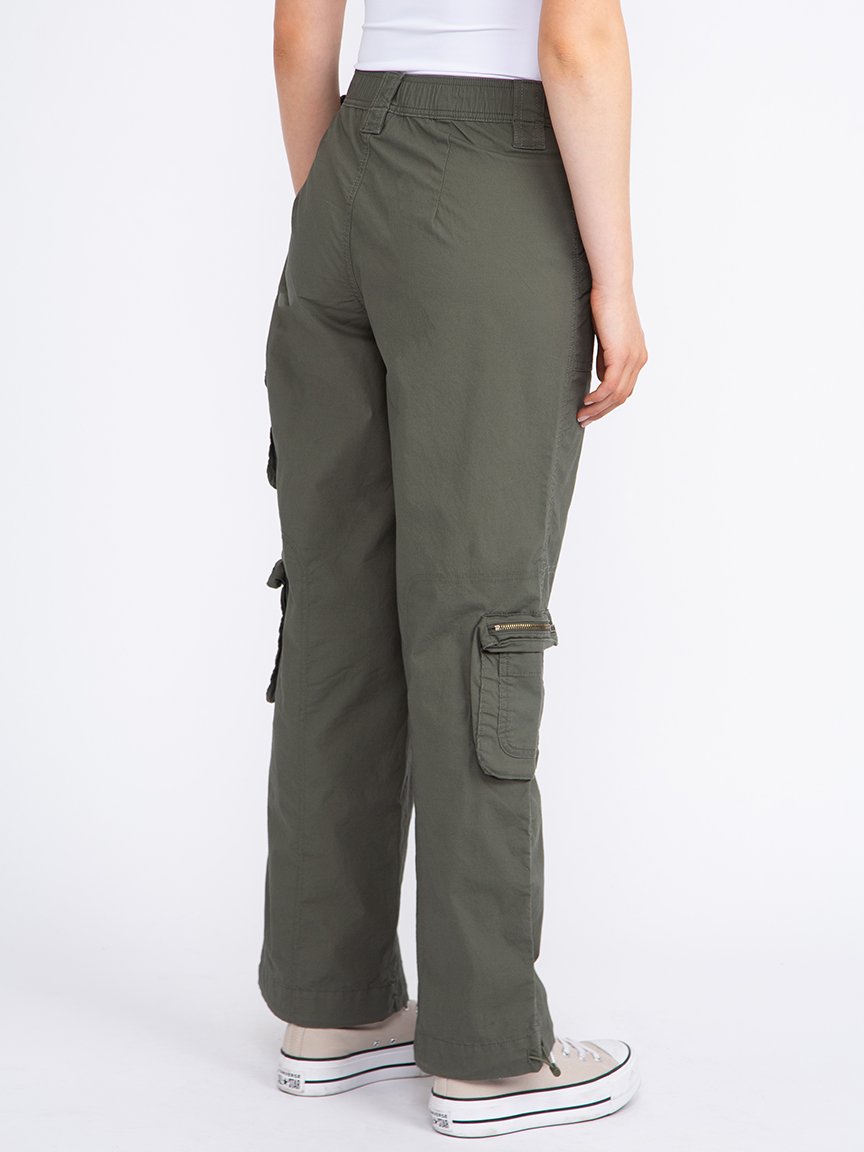 Women's 2 Button Poplin Loaded Cargo Pants