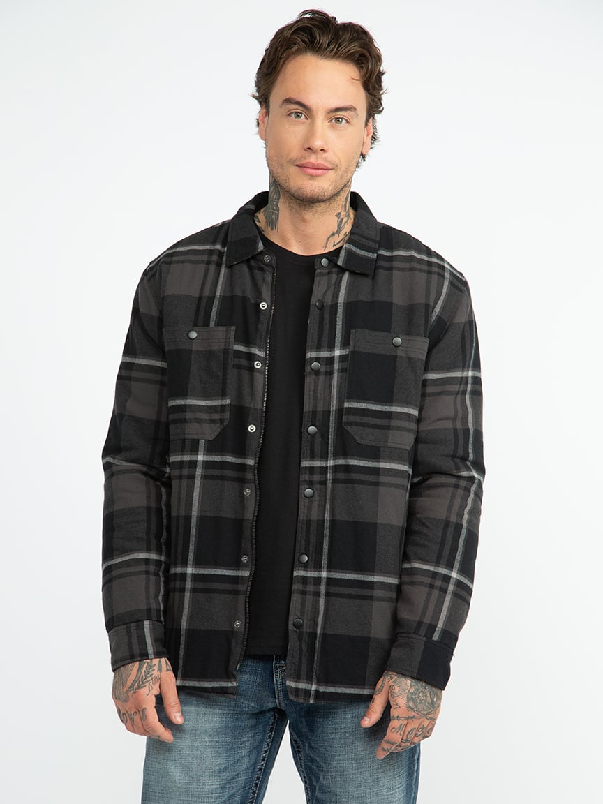 Men's Plaid Flannel Shacket