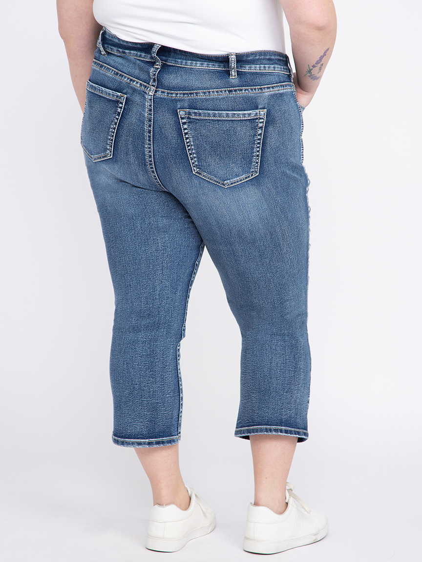 Women's Plus Heavy Stitch Jean Capri