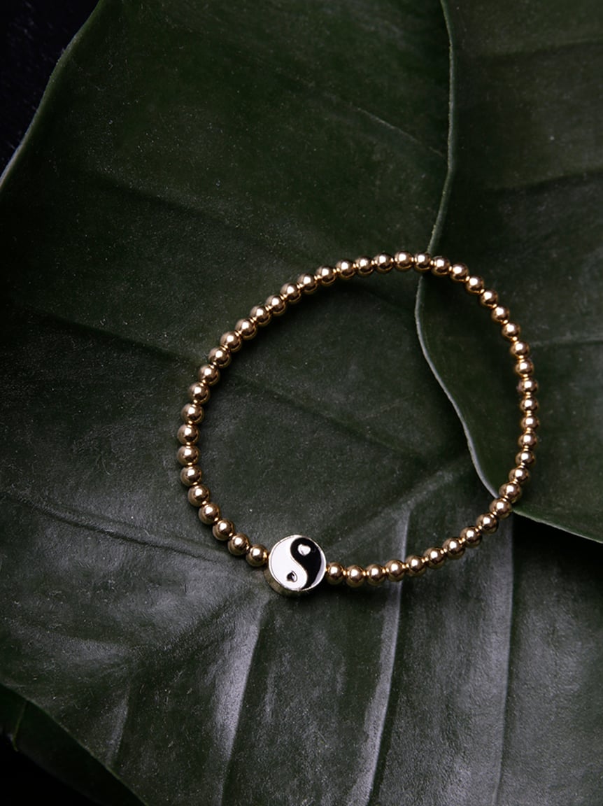 Women's Ying Yang Beaded Bracelet