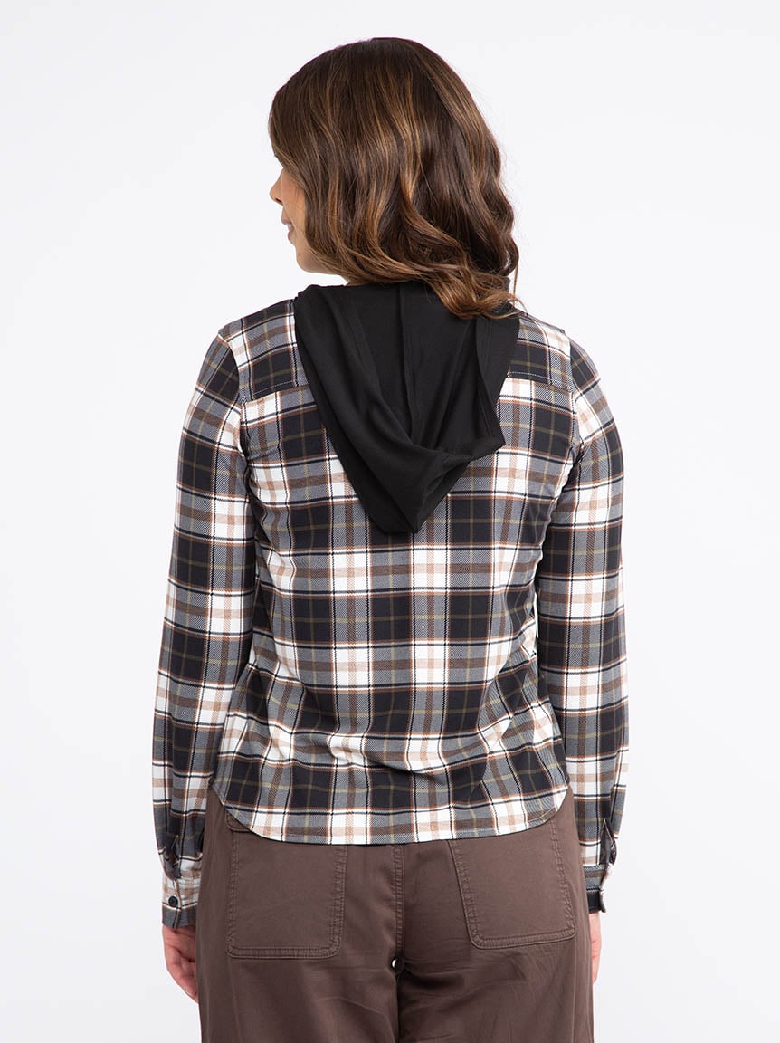 Women's Plaid Knit Hoodie