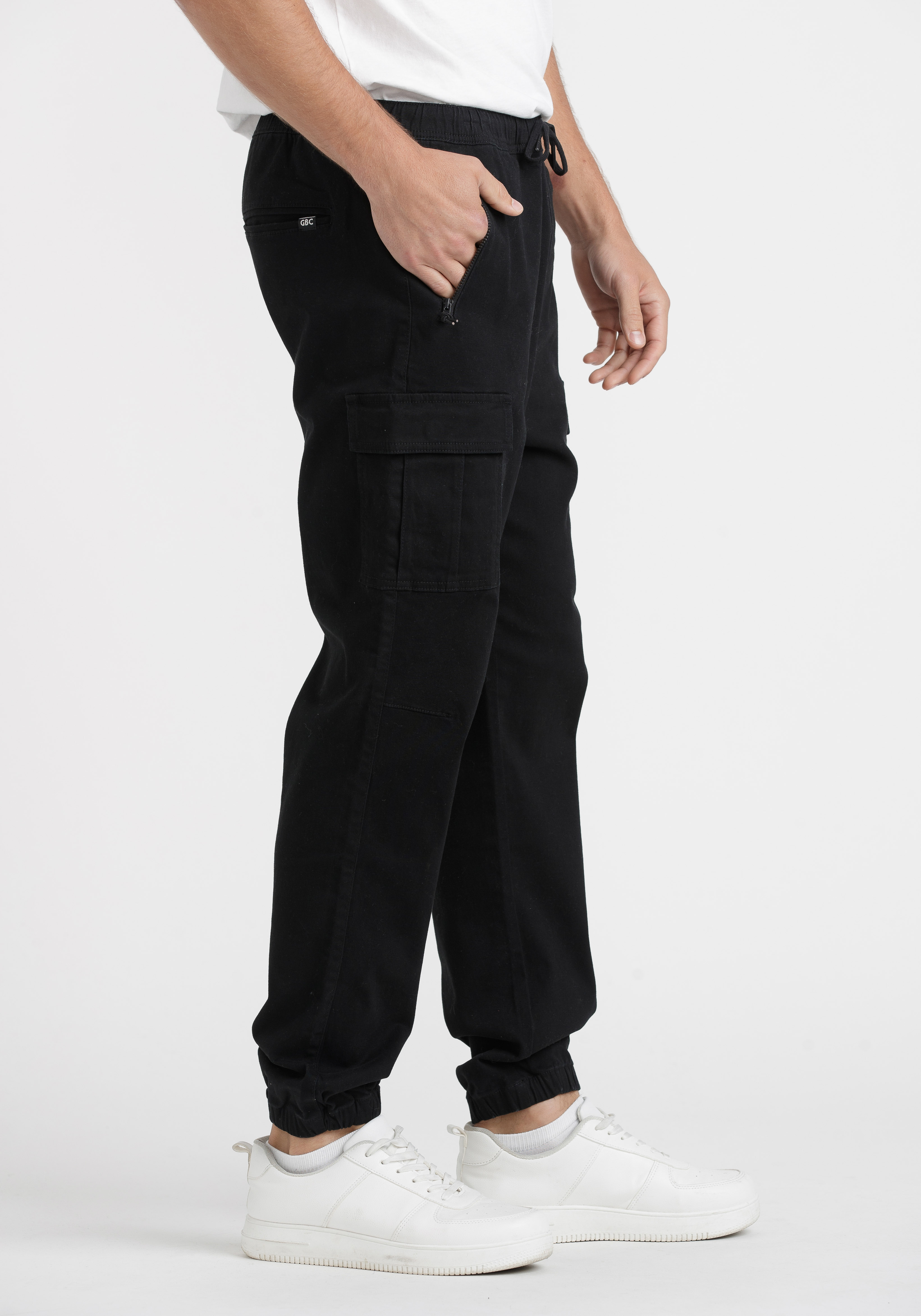 Twill cargo online joggers