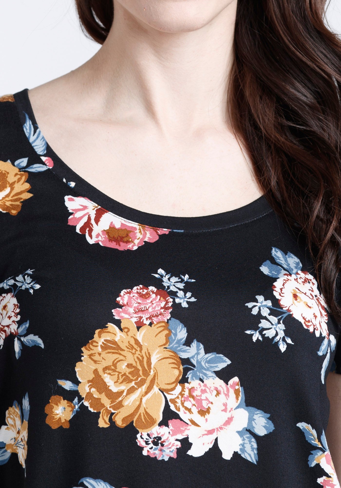 Women's Floral Scoop Neck Tee