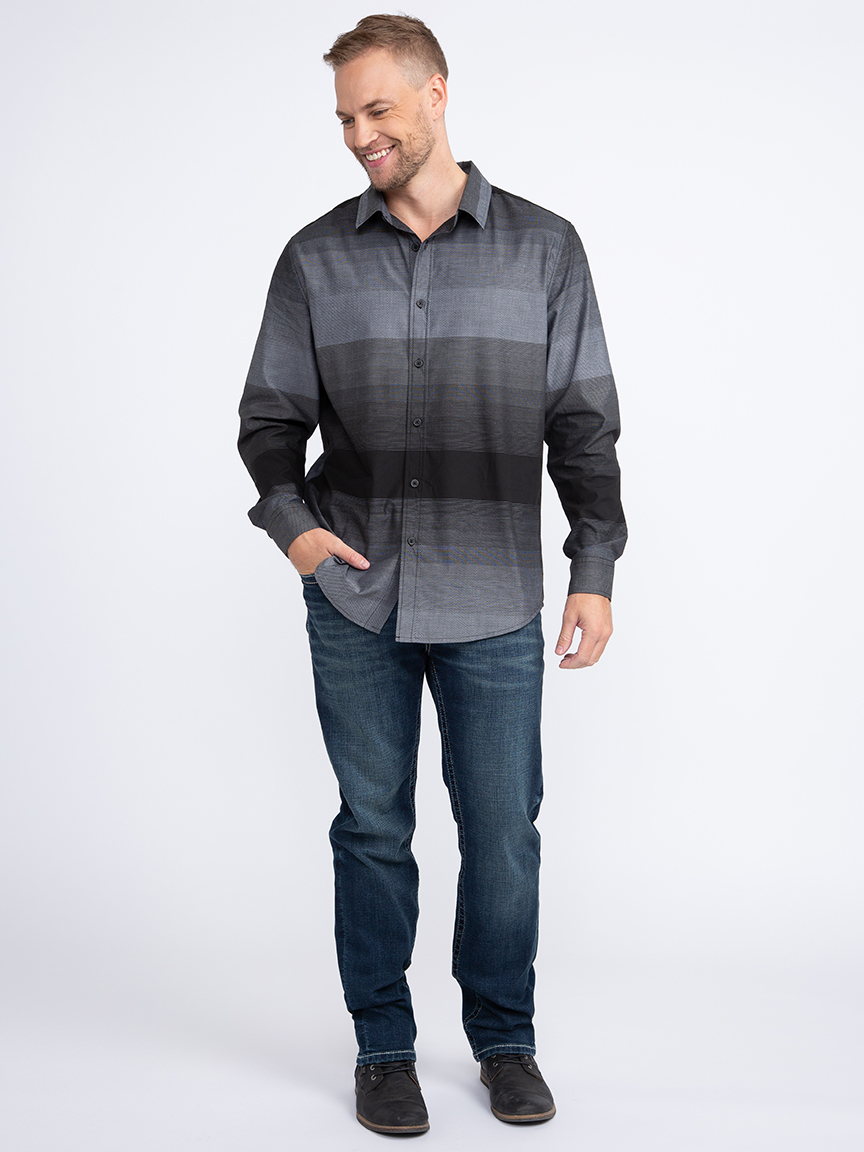 Men's Striped Ombre Shirt