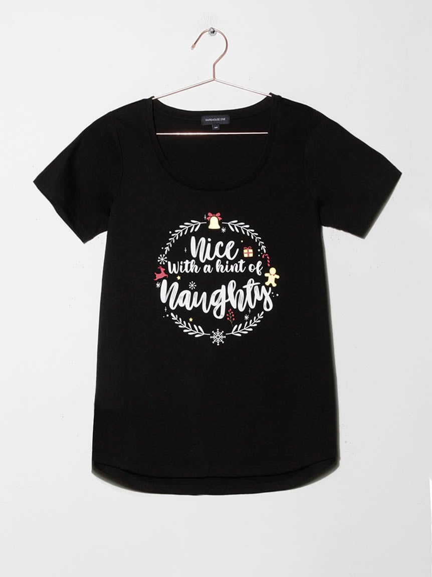 Women's Naughty Scoop Neck Tee