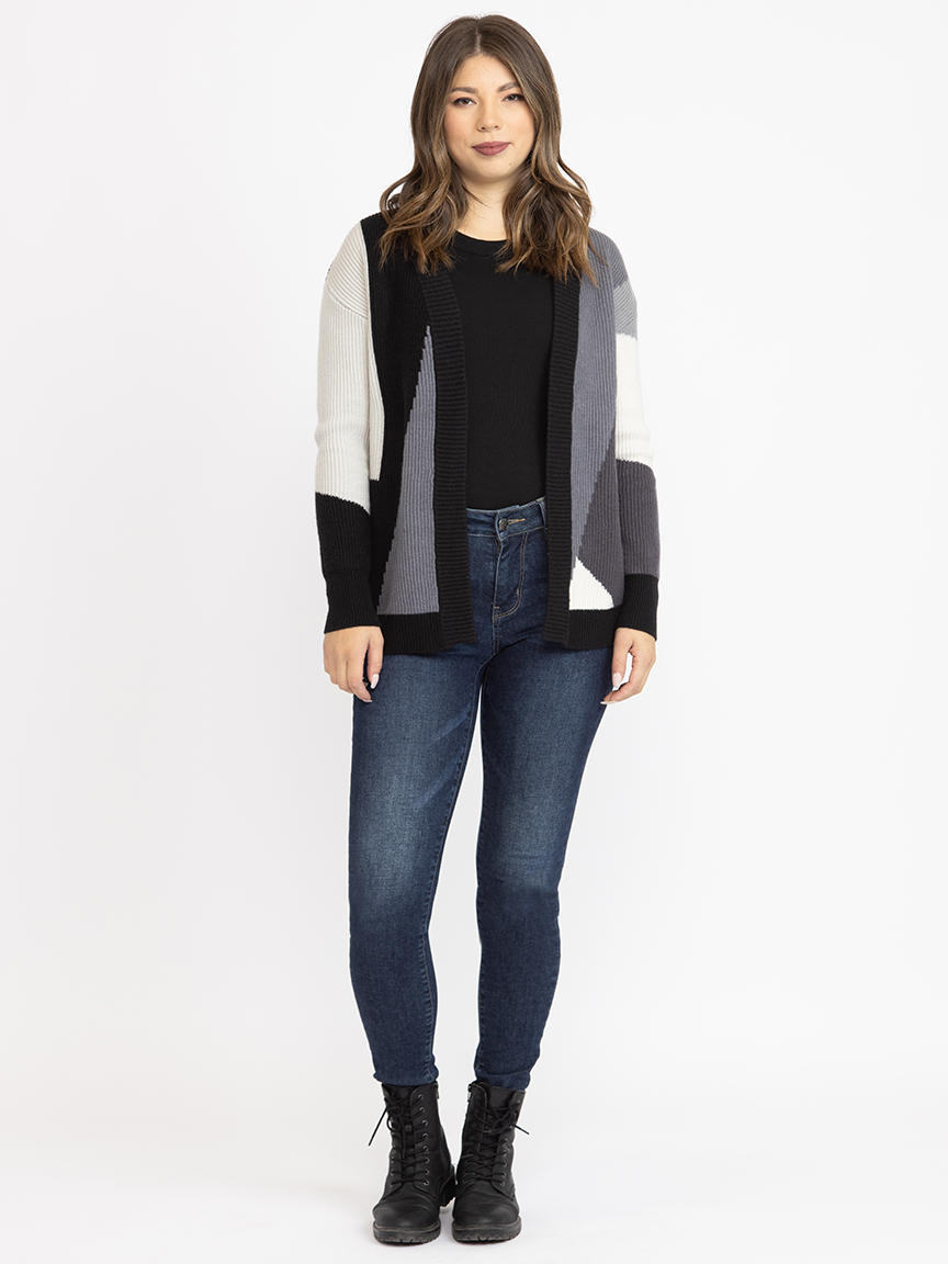 Women's Colour Block Cardigan