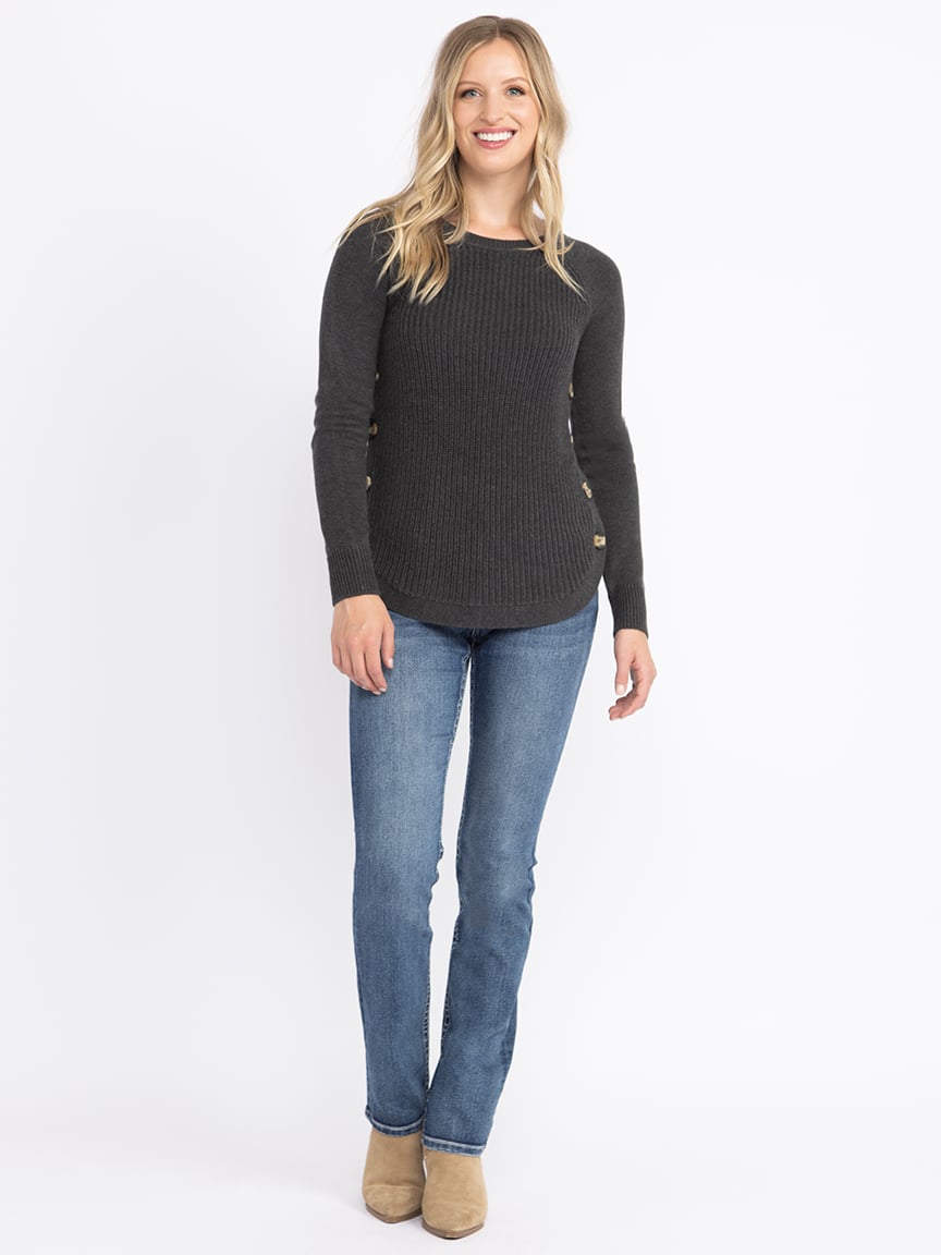 Women's Side Button Sweater