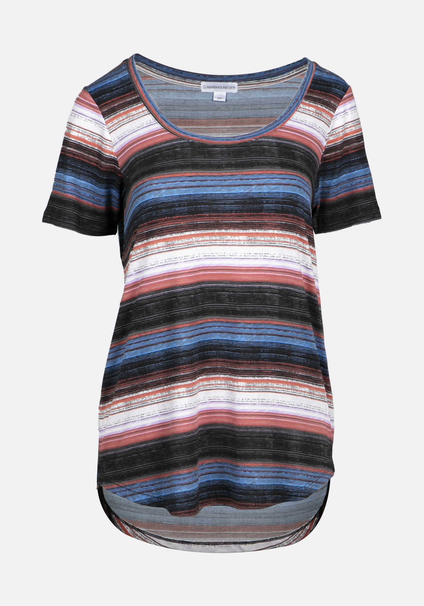 Women's Striped Scoop Neck Tee