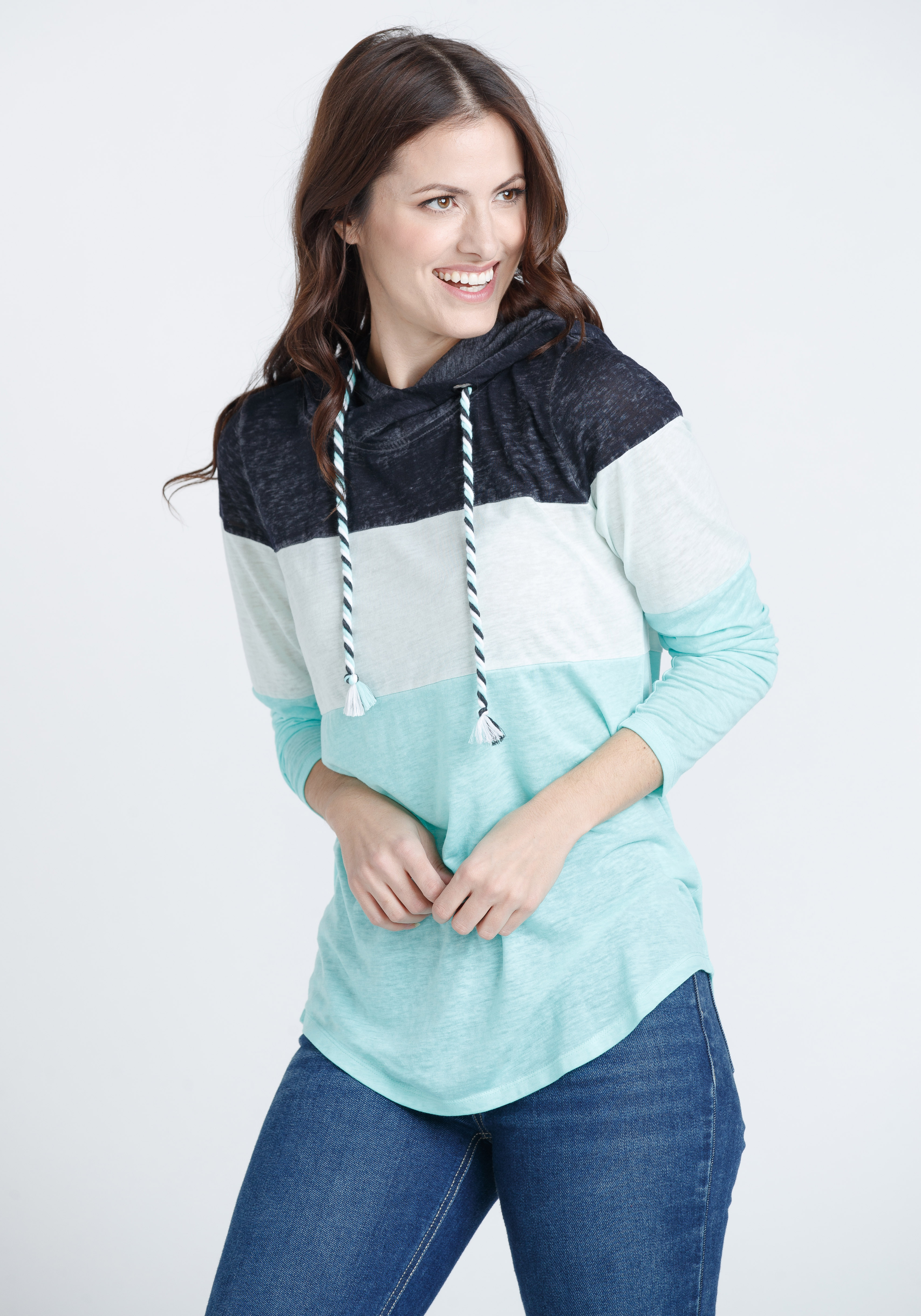 Women's Colour Block Hoodie