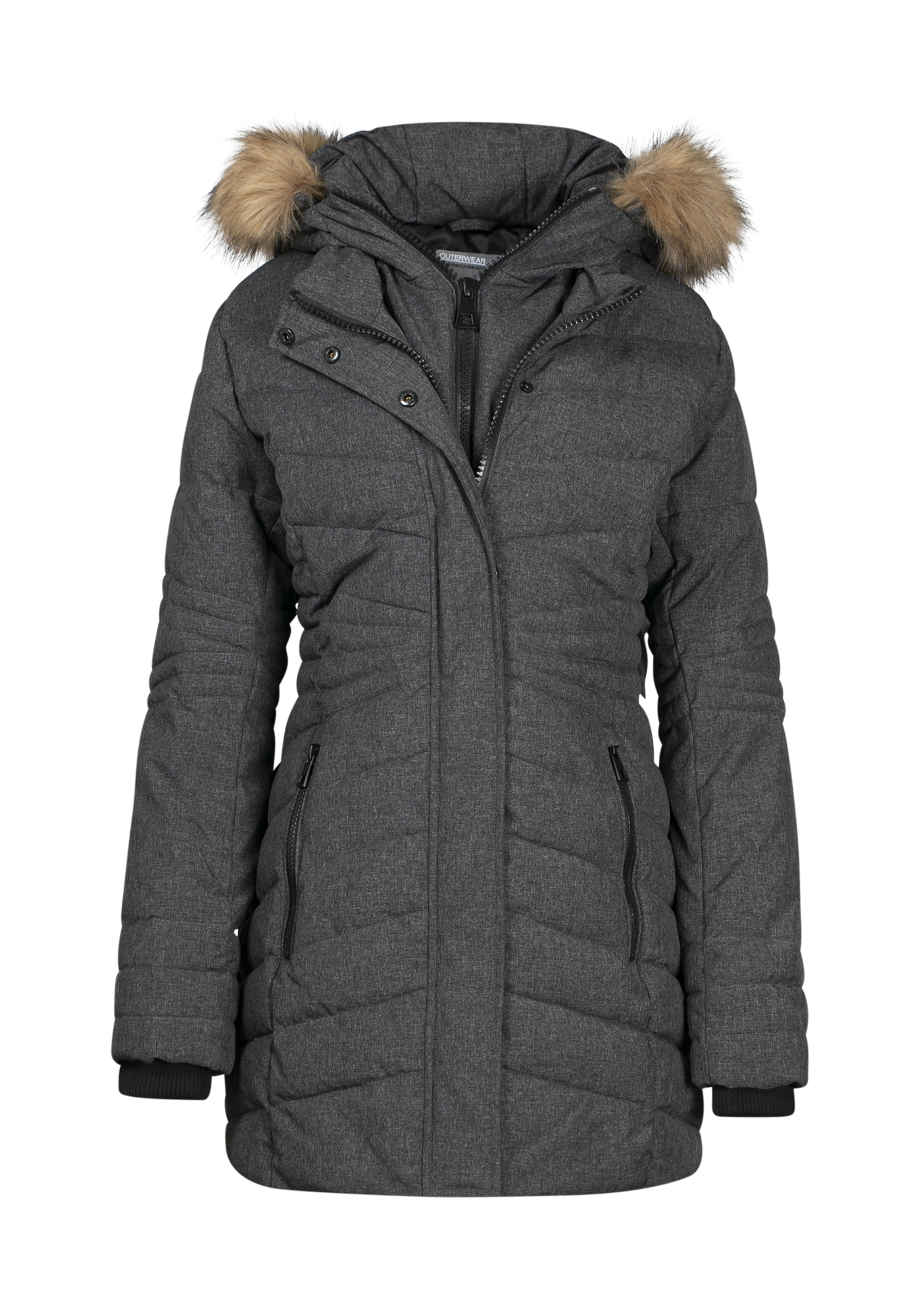 Women's Quilted Parka with Fooler