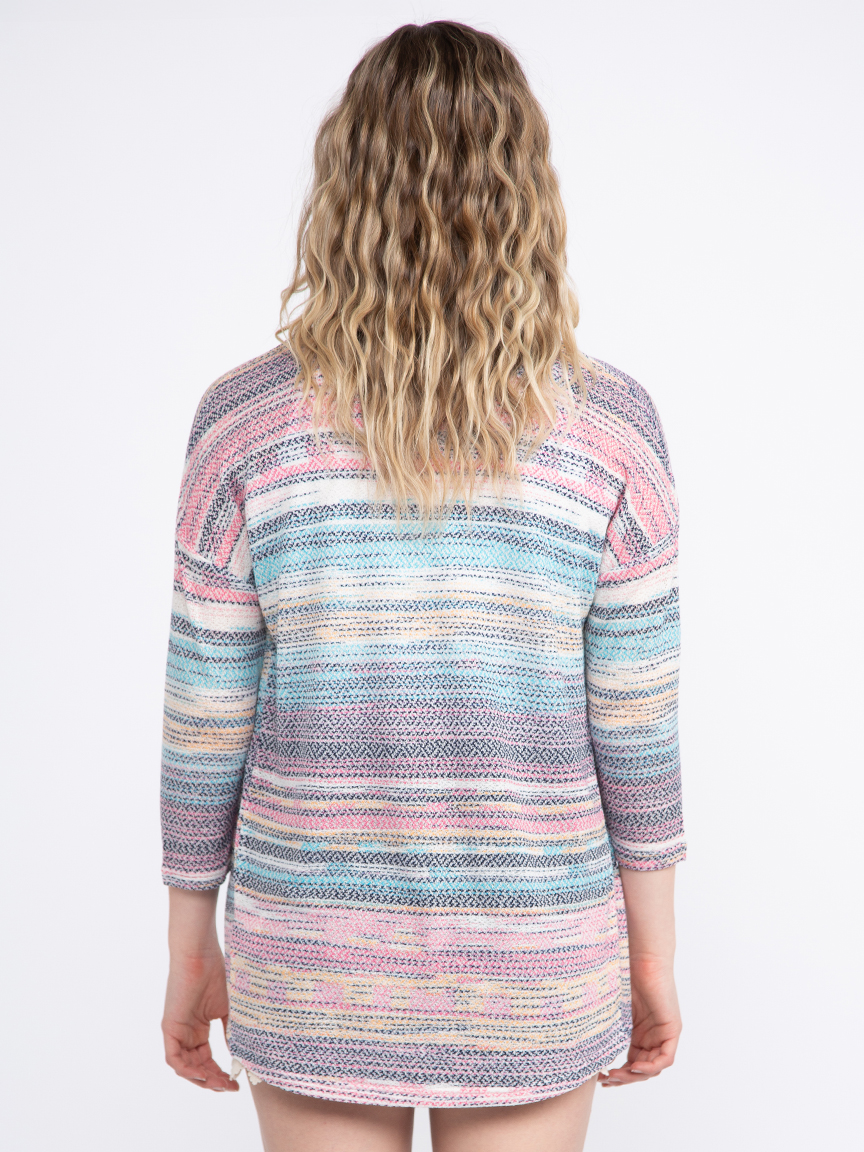 Women's Textured Stripe Cardigan