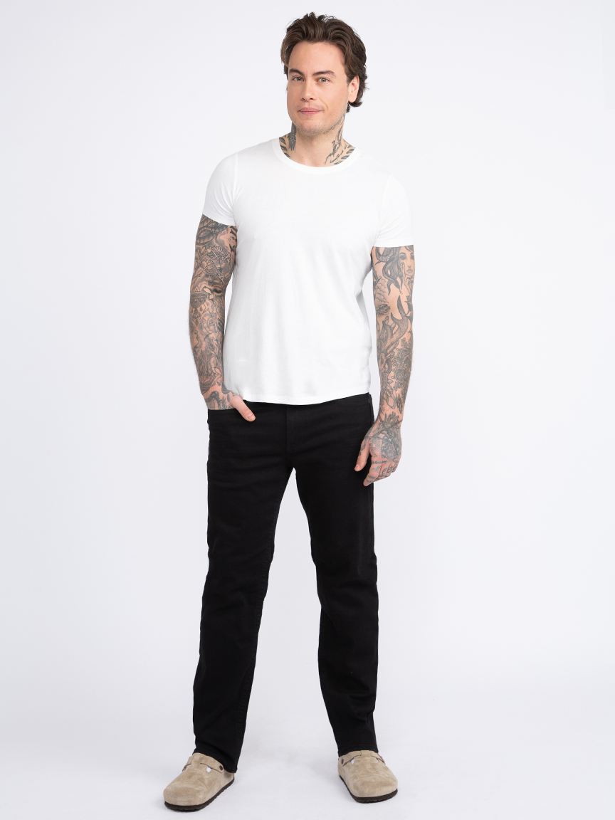 Men's Black Relaxed Straight Jeans