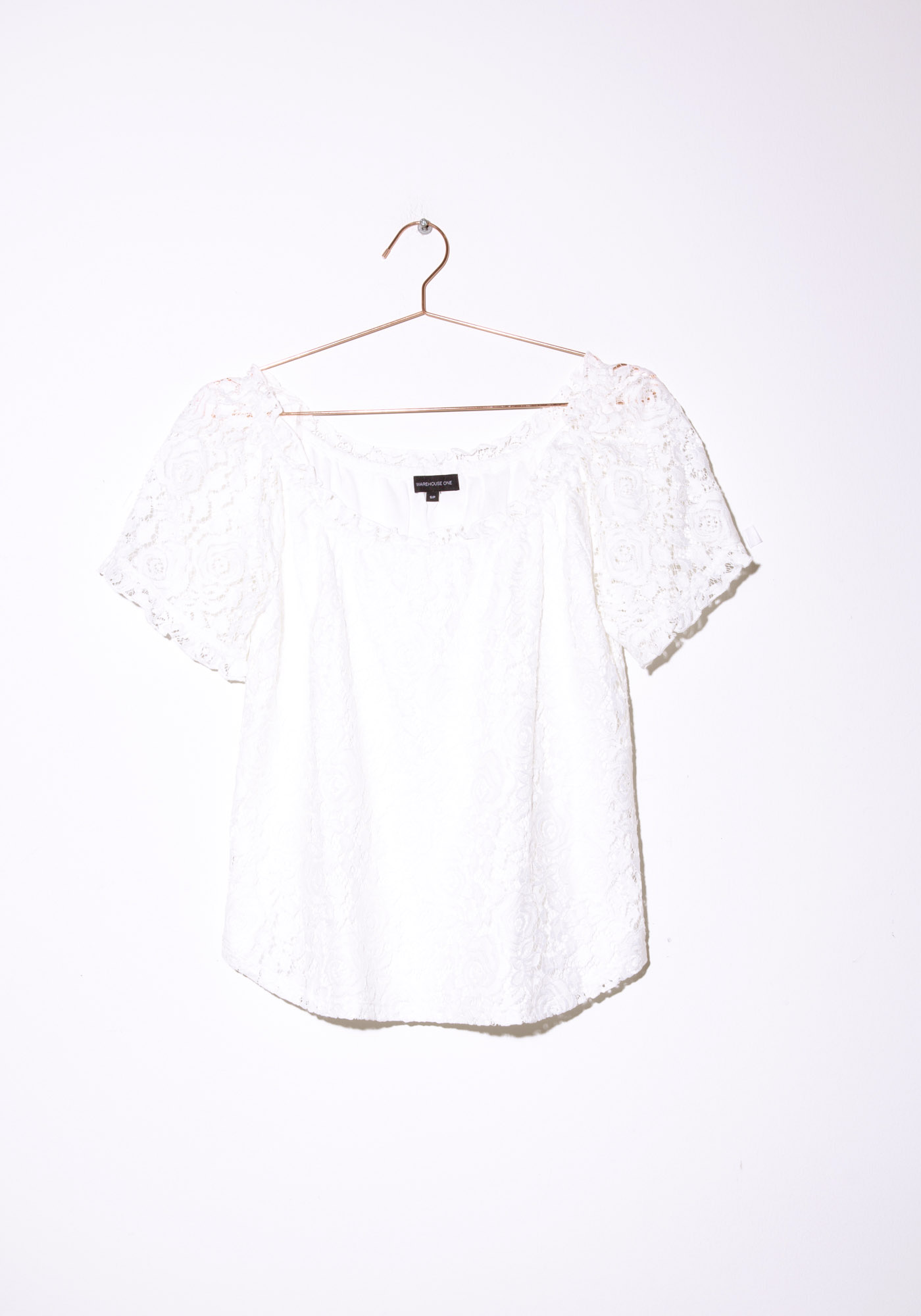 Women's Lace Peasant Top